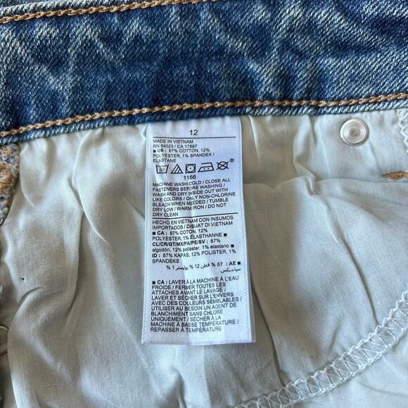 OLD NAVY O.G. Loose Women’s Straight Leg High Rise Blue Denim Jeans Size 12 - Picture 10 of 11